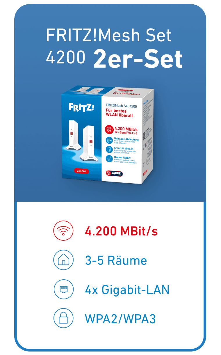 Produktinformationen für FRITZ!Mesh Set 4200 2er-Set