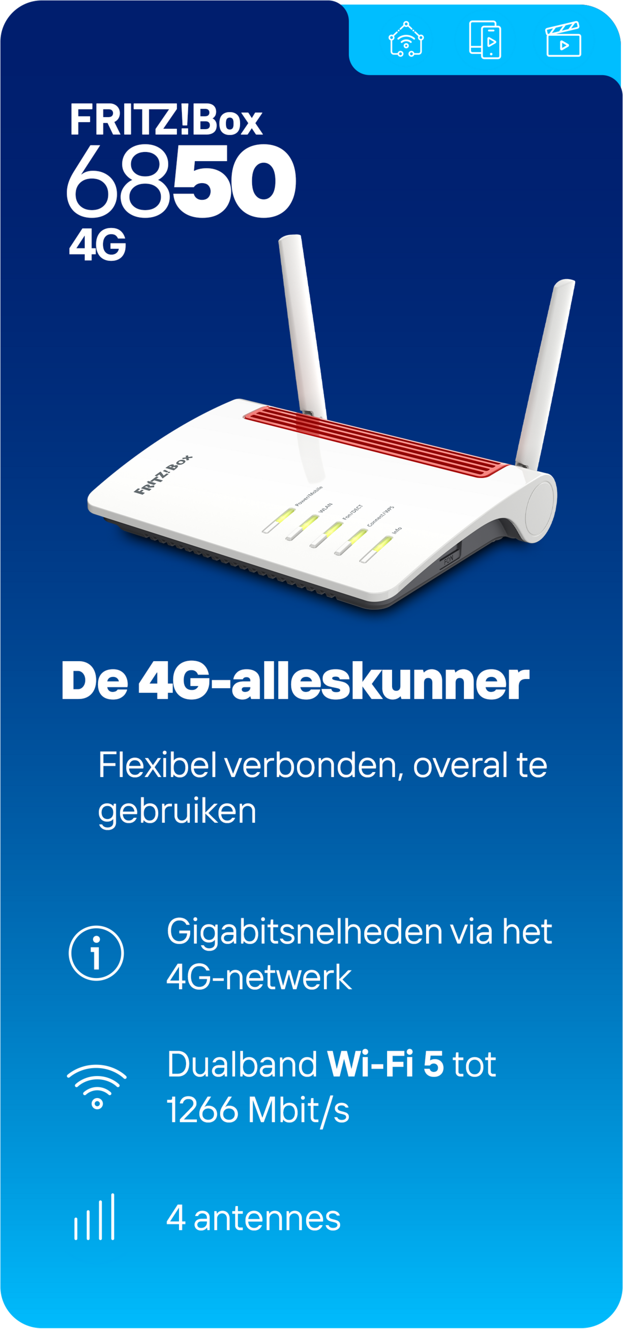 Link naar FRITZ!Box 6850 4G